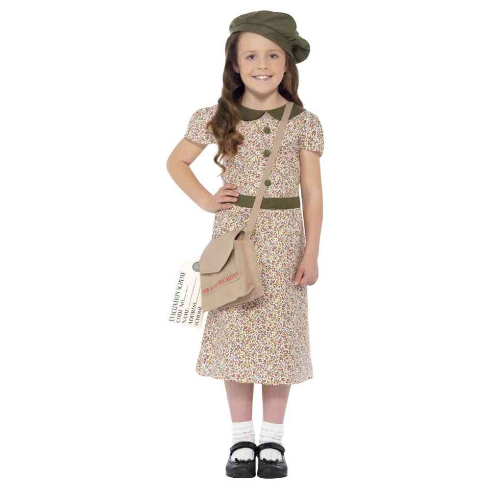 Smiffys - Evacuee Girl Costume Enfant - Multicolore